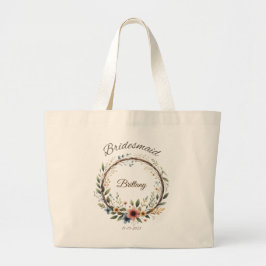 Bolsa Tote Grande Saco de mão com coroa de noiva personalizada