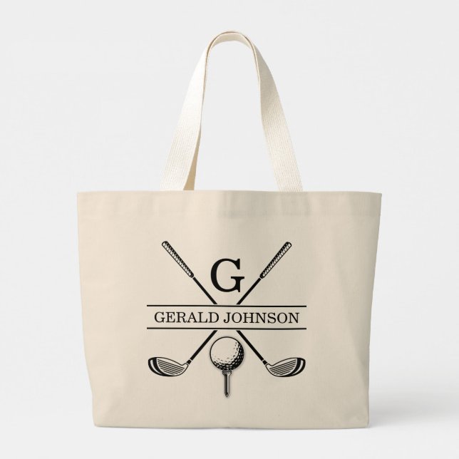 Bolsa Tote Grande Saco de mão com modelo de monograma de design de g (Verso)