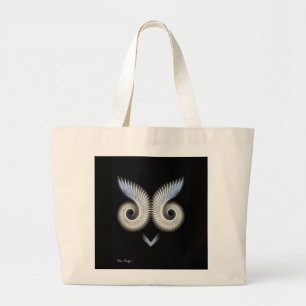 Bolsa Tote Grande Saco de mão com rosto de coruja caprichoso Owly