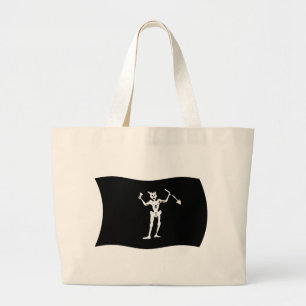 Bolsa Tote Grande Saco de mão da bandeira do Barba Negra