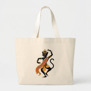 Bolsa Tote Grande Saco de mão Dancing Cat King