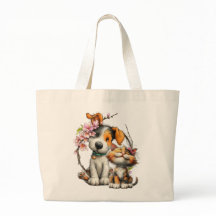 Saco de mão de gato e cachorro, sacola de mão para