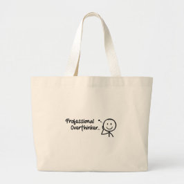 Bolsa Tote Grande Saco de mão de Pensador Excessivo Profissional Eng