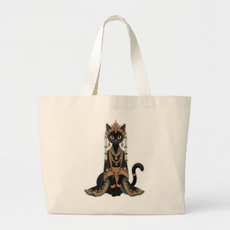 Bolsa Tote Grande Saco de mão Emerald Royal Cat Empress