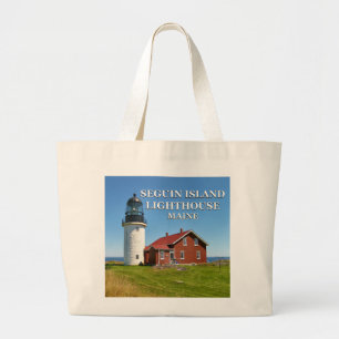 Bolsa Tote Grande Saco de mão gigante da luz de Seguin Island, Maine