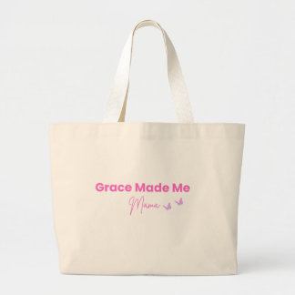Bolsa Tote Grande Saco de mão Grace Made Me Mama Cristão