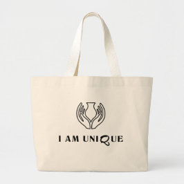 Bolsa Tote Grande Saco de mão minimalista EU SOU ÚNICO
