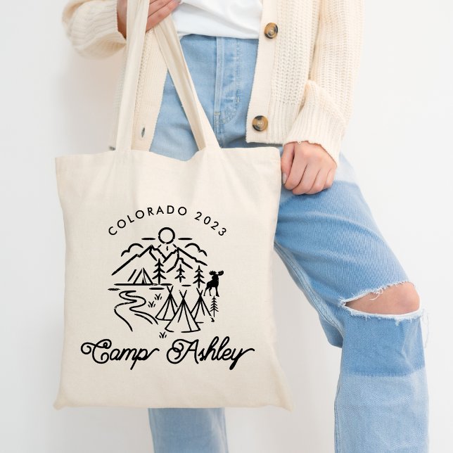 Bolsa Tote Grande Saco de Mão para Acampamento de Despedida de Solte (Criador carregado)