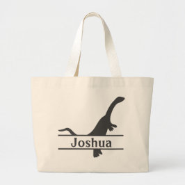 Bolsa Tote Grande Saco de mão personalizado com nome de dinossauro