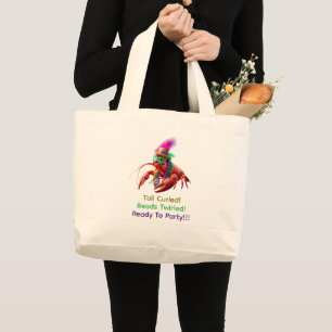 Bolsa Tote Grande Saco de Mardi Gras Jumbo
