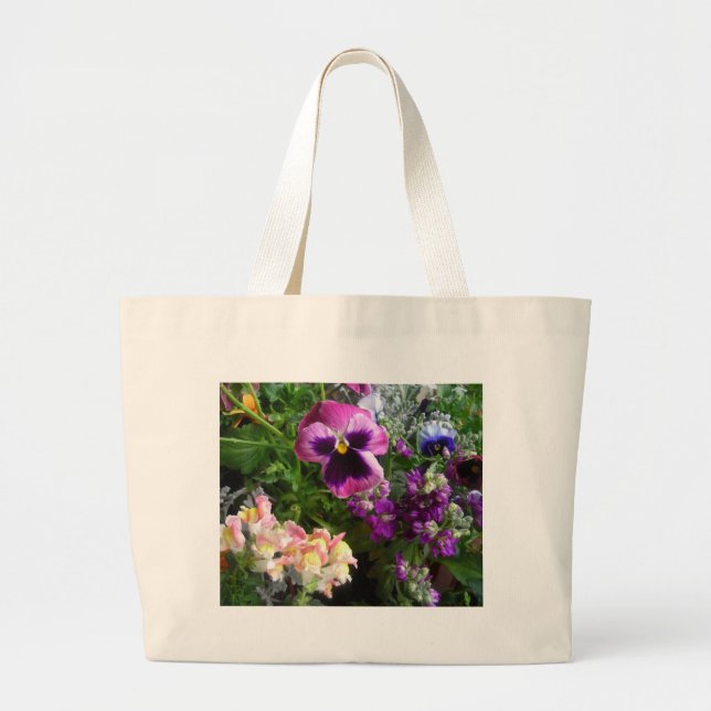 Bolsa Tote Grande Saco de Pansy e Amigos (Frente)