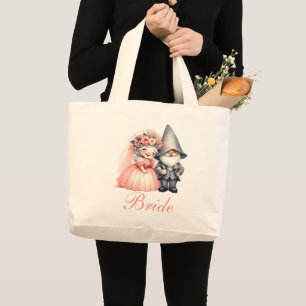 Bolsa Tote Grande Saco de Presente de Noiva Gnomo Caprichoso para Ca