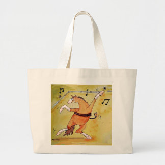 Bolsa Tote Grande Saco de toalha de cavalo dançante estilo livre