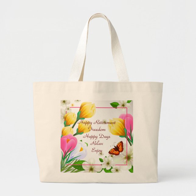 Bolsa Tote Grande Saco de Toque de Aposentação (Frente)