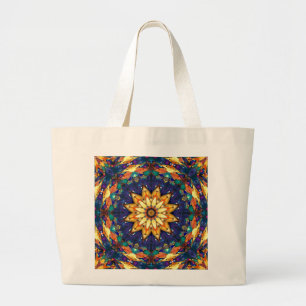 Bolsa Tote Grande saco de toques de flor amarela