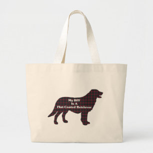 Bolsa Tote Grande Saco de Tote BFF do Retriever Revestido Plano