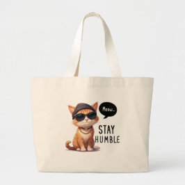 Bolsa Tote Grande Saco De Tote Com Design De Gato Do Hipster