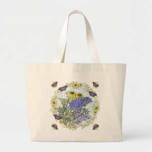 Bolsa Tote Grande Saco de Tote das Flores de primavera