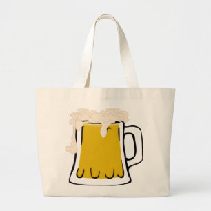 Bolsa Tote Grande Saco de Tote de Beer Mug