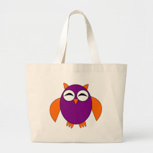 Bolsa Tote Grande Saco de Tote de Coruja de Halloween