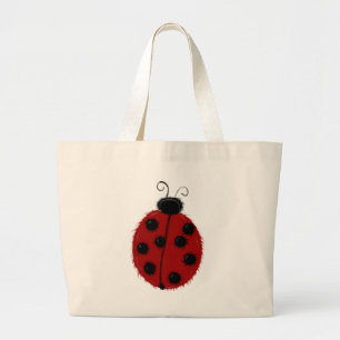 Bolsa Tote Grande Saco de tote de Ladybug pintado