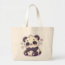 Saco de Tote de Panda Adorável - Acessório Bonito