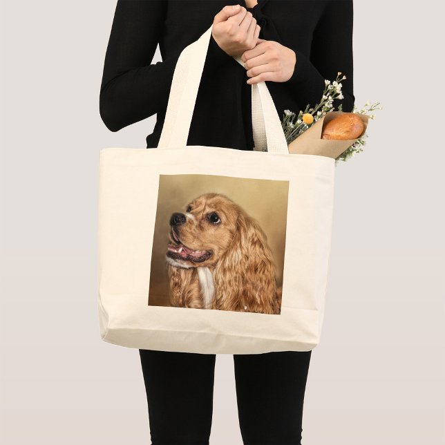 Bolsa Tote Grande Saco de Tote do Cocker Spaniel (Criador carregado)
