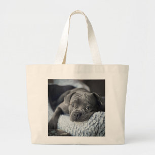 Bolsa Tote Grande Saco de tote francês Bulldog do Cachorro de Emergê