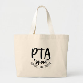 Bolsa Tote Grande Saco de Tote PTA Squad para Pai PTA Mãe de Voluntá