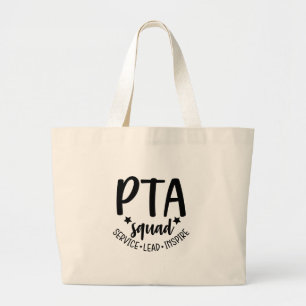 Bolsa Tote Grande Saco de Tote PTA Squad para Pai PTA Mãe de Voluntá