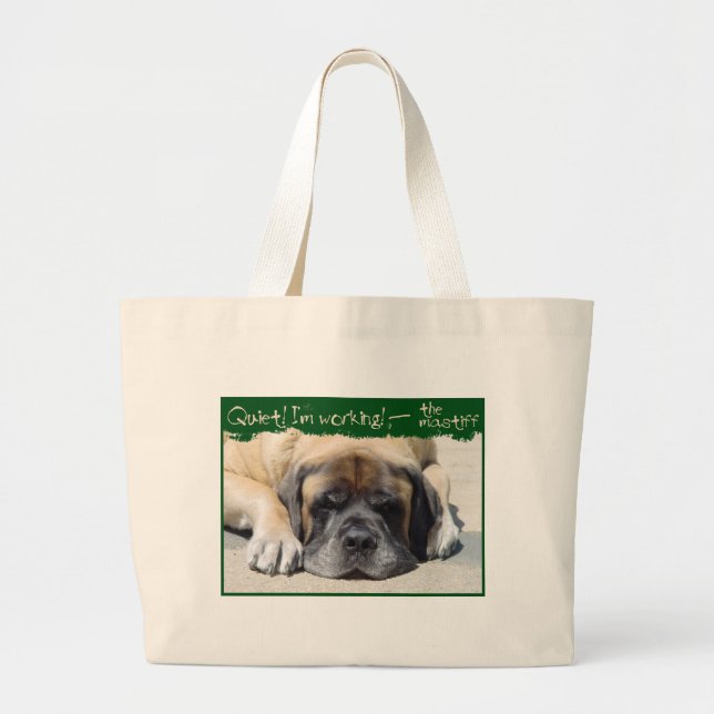 Bolsa Tote Grande Saco de trabalho do Mastiff (Frente)