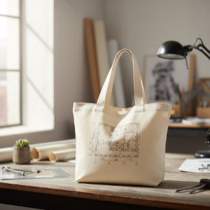 Bolsa Tote Grande Saco de Transporte de Planta Baixa de Chalé
