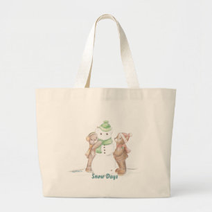 Bolsa Tote Grande Saco de ursinho de neve