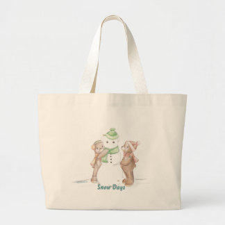 Bolsa Tote Grande Saco de ursinho de neve