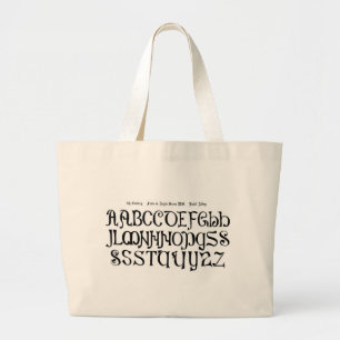 Bolsa Tote Grande Saco do alfabeto