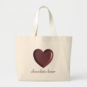 Bolsa Tote Grande Saco do amante do chocolate