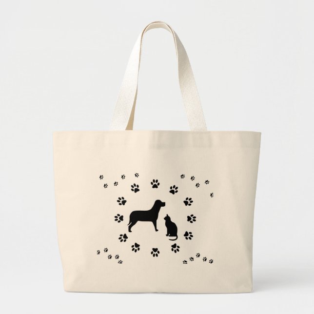 Bolsa Tote Grande Saco do cão e gato (Frente)