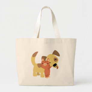 Bolsa Tote Grande Saco do costume dos desenhos animados do gatinho &