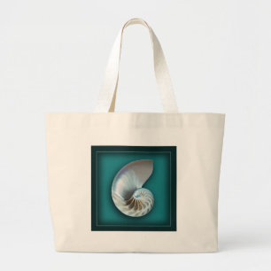 Bolsa Tote Grande Saco do escudo do nautilus