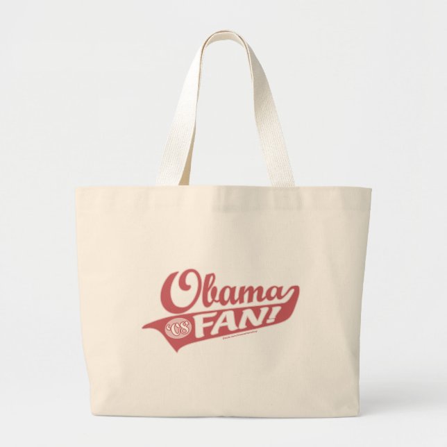 Bolsa Tote Grande Saco do fã de Obama (Frente)