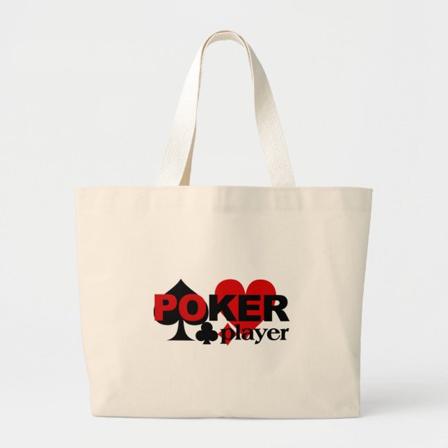 Bolsa Tote Grande Saco do jogador de pôquer (Frente)