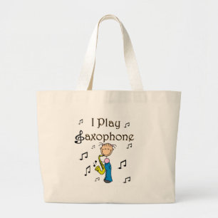 Bolsa Tote Grande Saco do jogador de saxofone