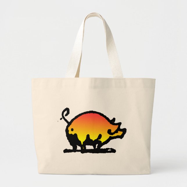 Bolsa Tote Grande saco do jumbo do porco (Frente)