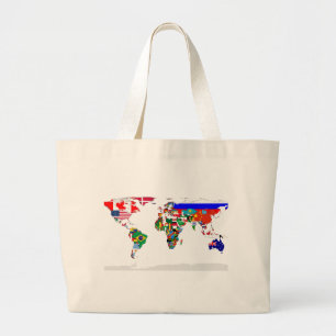 Bolsa Tote Grande Saco do mundo embutido