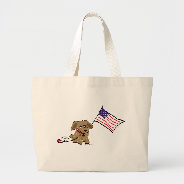 Bolsa Tote Grande Saco do Orgulho Americano (Frente)