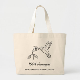 Bolsa Tote Grande Saco do pássaro do zumbido - crónicas da sintaxe