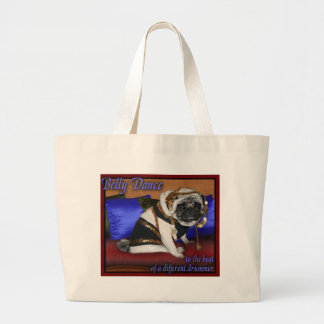Bolsa Tote Grande saco do pug da dança de barriga