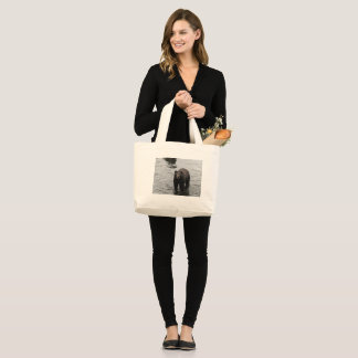 Bolsa Tote Grande Saco do Urso Castanho