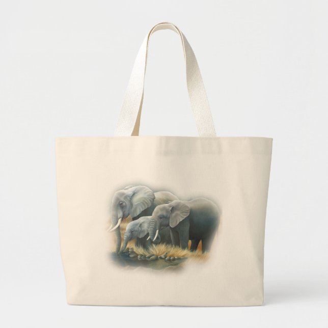 Bolsa Tote Grande Saco dos elefantes (Frente)