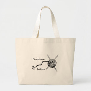 Bolsa Tote Grande Saco dos Neurotrans-Knitters